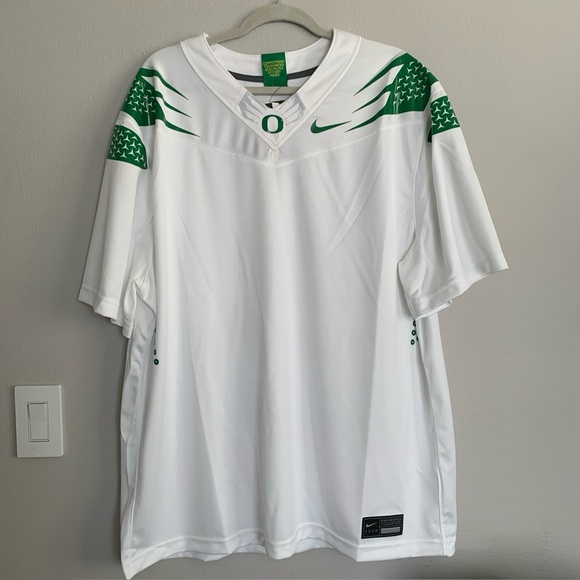 NIKE OREGON DUCKS XXL FOOTBALL JERSEY TEAM ISSUE NWT DB3042-100 WHITE BLANK HTF - Picture 1 of 14